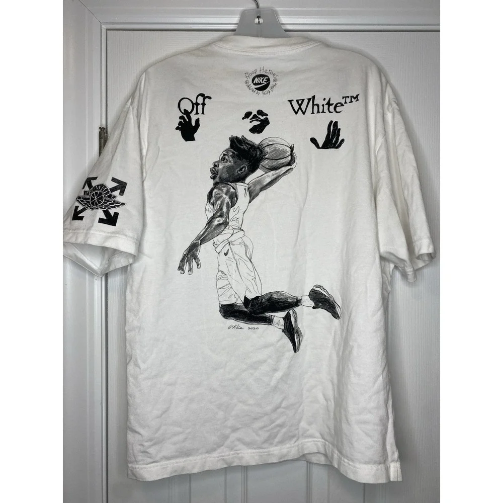 Off-white X Jordan Men's Virgil Abloh Hoop Heroes Basketball Shirt Size M *read*